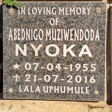 NYOKA Abednigo Muziwendoda 1955-2016
