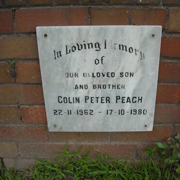 PEACH Colin Peter 1962-1980