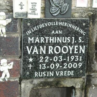 ROOYEN Marthinus J.S., van 1931-2009