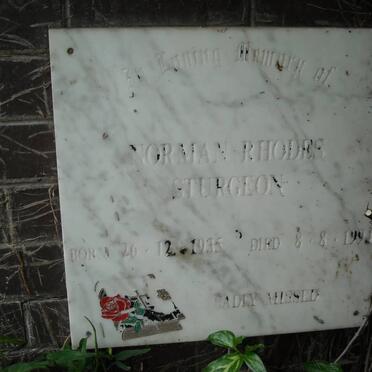 STURGEON Norma Rhodes 1935-1991