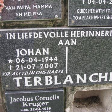 TERBLANCHE Johan 1944-2007 :: KRUGER Jacobus Cornelis 1939-2010