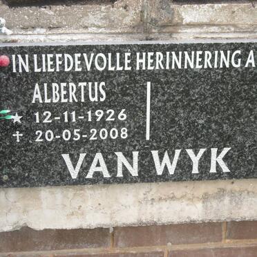 WYK Albertus, van 1926-2008