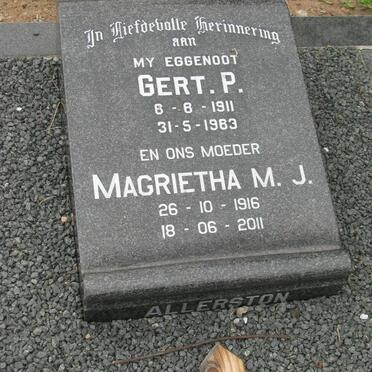 ALLERSTON Gert P. 1911-1983 &amp; Magrietha M.J. 1916-2001