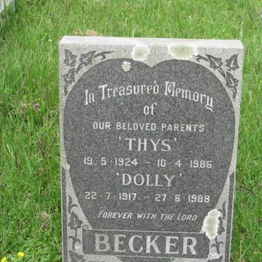 BECKER Thys 1924-1986 &amp; Dolly 1917-1988