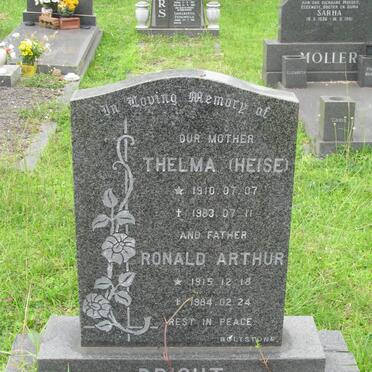 BRIGHT Ronald Arthur 1915-1984 &amp; Thelma 1910-1983