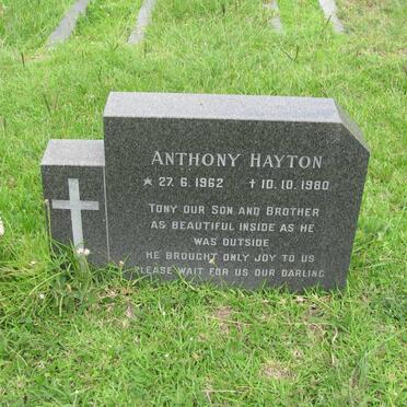 HAYTON Anthony 1962-1980