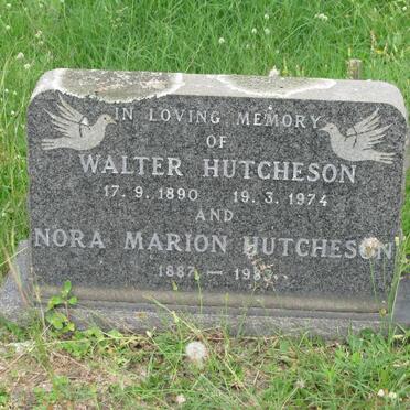 HUTCHESON Walter 1890-1974 &amp; Nora Marion 1887-19?3