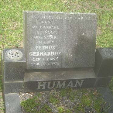 HUMAN Petrus Gerhardus 1898-1972