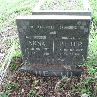 HEATH Pieter 1922-1991 &amp; Anna 1937-1989