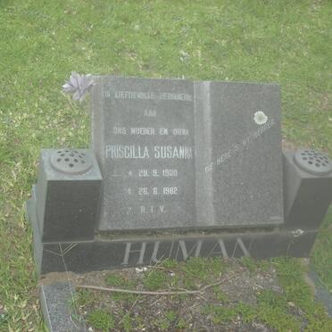 HUMAN Priscilla Susanna 1900-1982