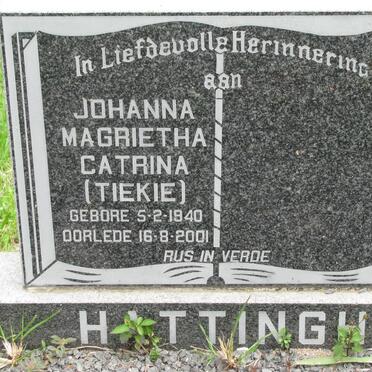 HATTINGH Johanna Magrietha Catrina 1940-2001