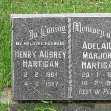 HARTIGAN Henry Aubrey 1904-1987 &amp; Adelaide Marjorie 1917-1996