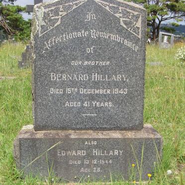 HILLARY Bernard -1943 :: HILLARY Edward -1944