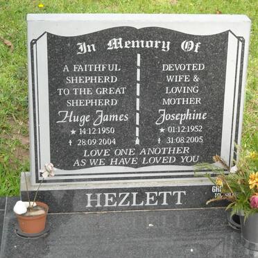 HEZLETT Hugh James 1950-2004 &amp; Josephine 1952-2005