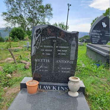 HAWKINS Antoonie 1941-2011 & Hettie 1942-2001