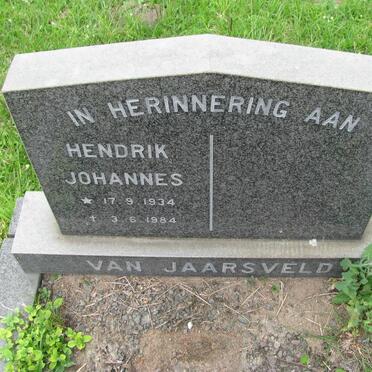 JAARSVELD Hendrik Johannes 1934-1984