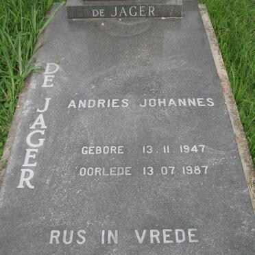 JAGER Andries Johannes, de 1947-1987 &amp; Magrietha Albertha 1928-1995