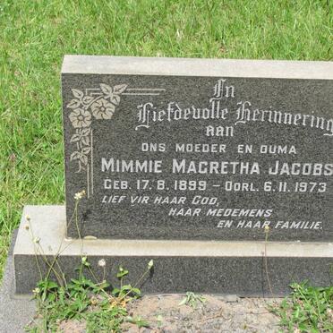 JACOBS Mimmie Magreths 1899-1973
