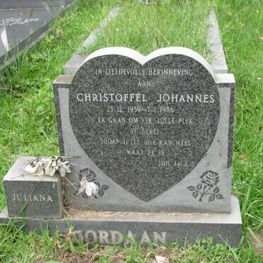 JORDAAN Christoffel Johannes 1939-1986