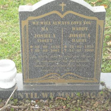 JOSHUA Harry 1933-2000 &amp; Violet 1936-2001