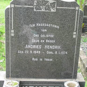KRUGER Andries Hendrik 1949-1974