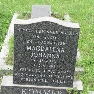 KOMMER Magdalena Johanna 1911-1982