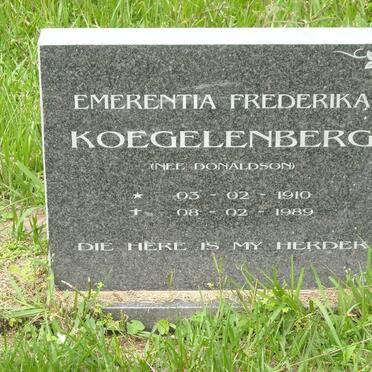 KOEGELENBERG Emerentia Frederika nee DONALDSON 1910-1989