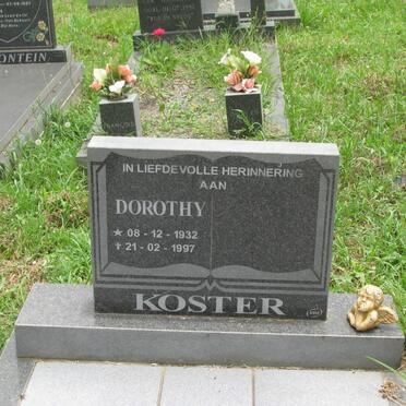 KOSTER Dorothy 1932-1997