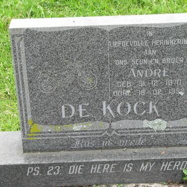 KOCK Andre, de 1970-1992