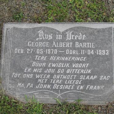 BARTIE George Albert 1970-1993
