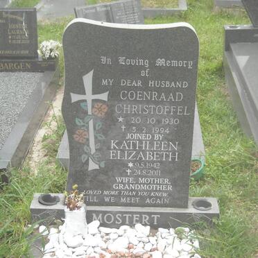 MOSTERT Coenraad Christoffel 1930-1994 &amp; Kathleen Elizabeth 1942-2011