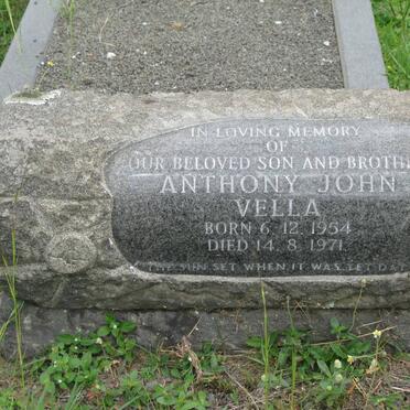 VELLA Anthony John 1954-1971