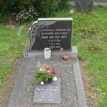 WATT Johan, van der 1959-1979 :: VAN DER WATT Vincent 1971-2000