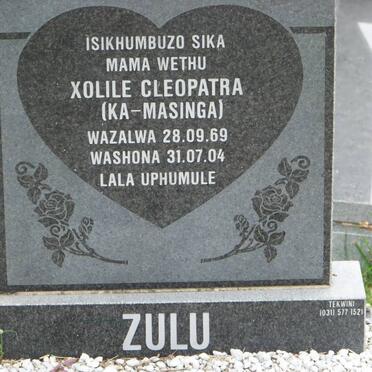 ZULU Xolile Cleopatria 1969-2004