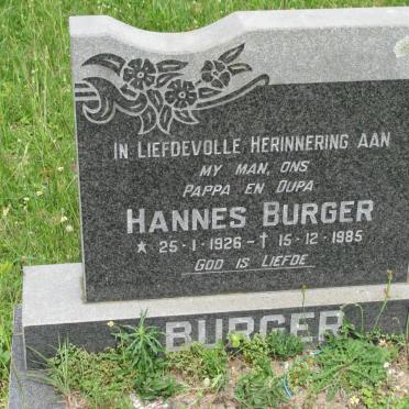 BURGER Hannes 1926-1985