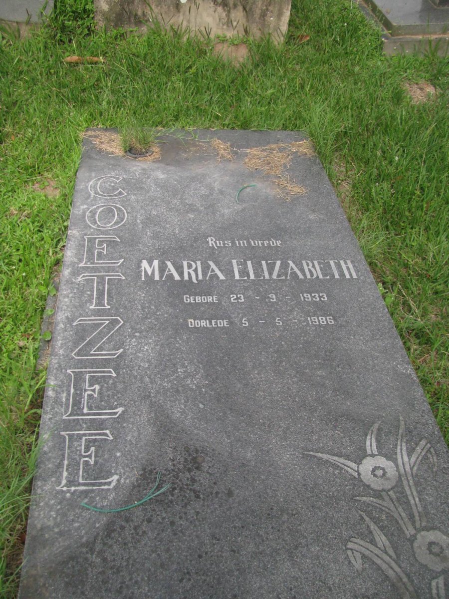 COETZEE Maria Elizabeth 1933-1986