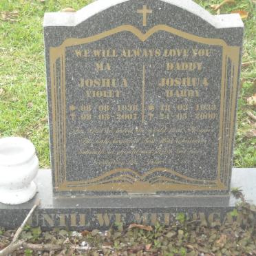 JOSHUA Harry 1933-2000 &amp; Violet 1936-2001