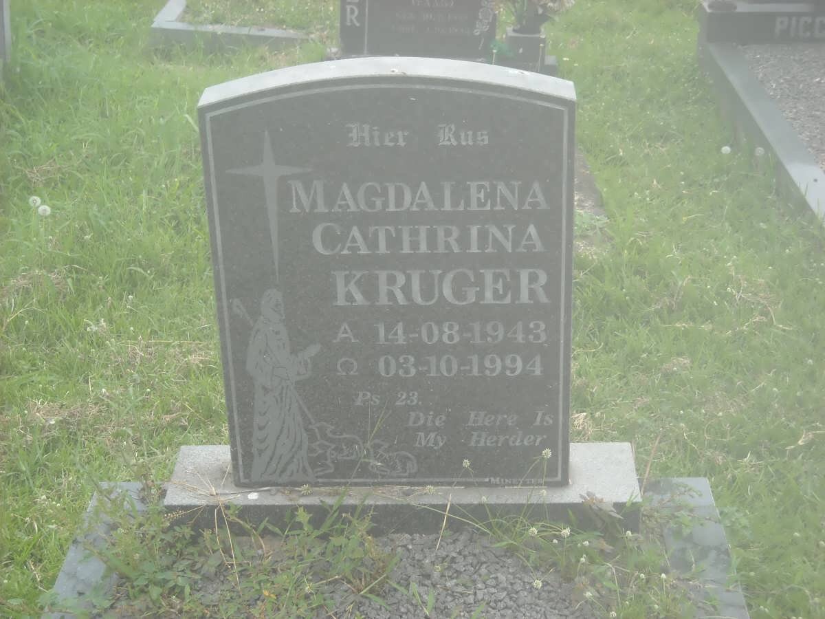 KRUGER Magdalena Cathrina 1943-1994