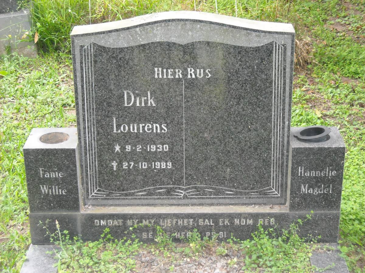 LOURENS Dirk 1930-1989