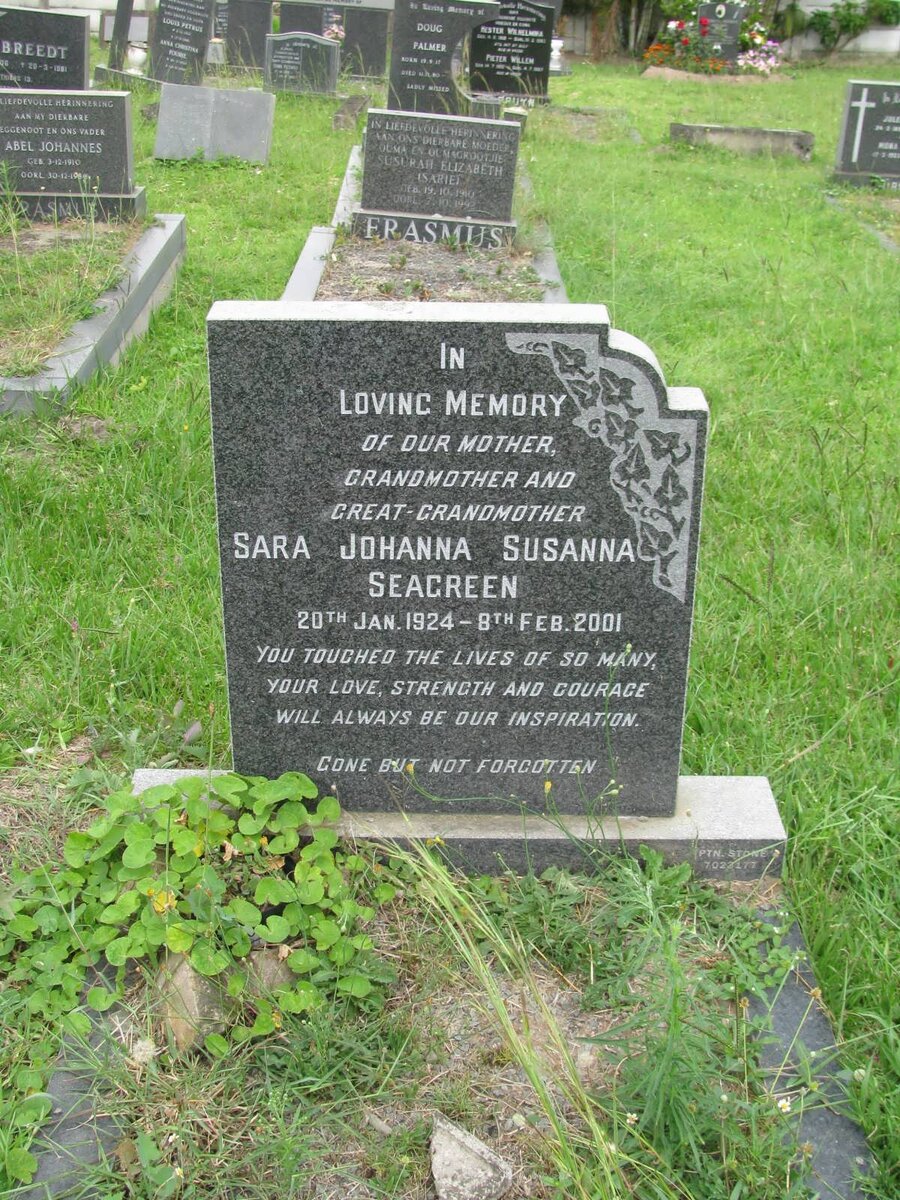 SEAGREEN Sara Johanna Susanna 1924-2001