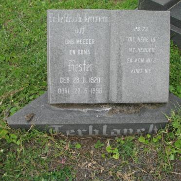 TERBLANCHE Hester 1920-1996