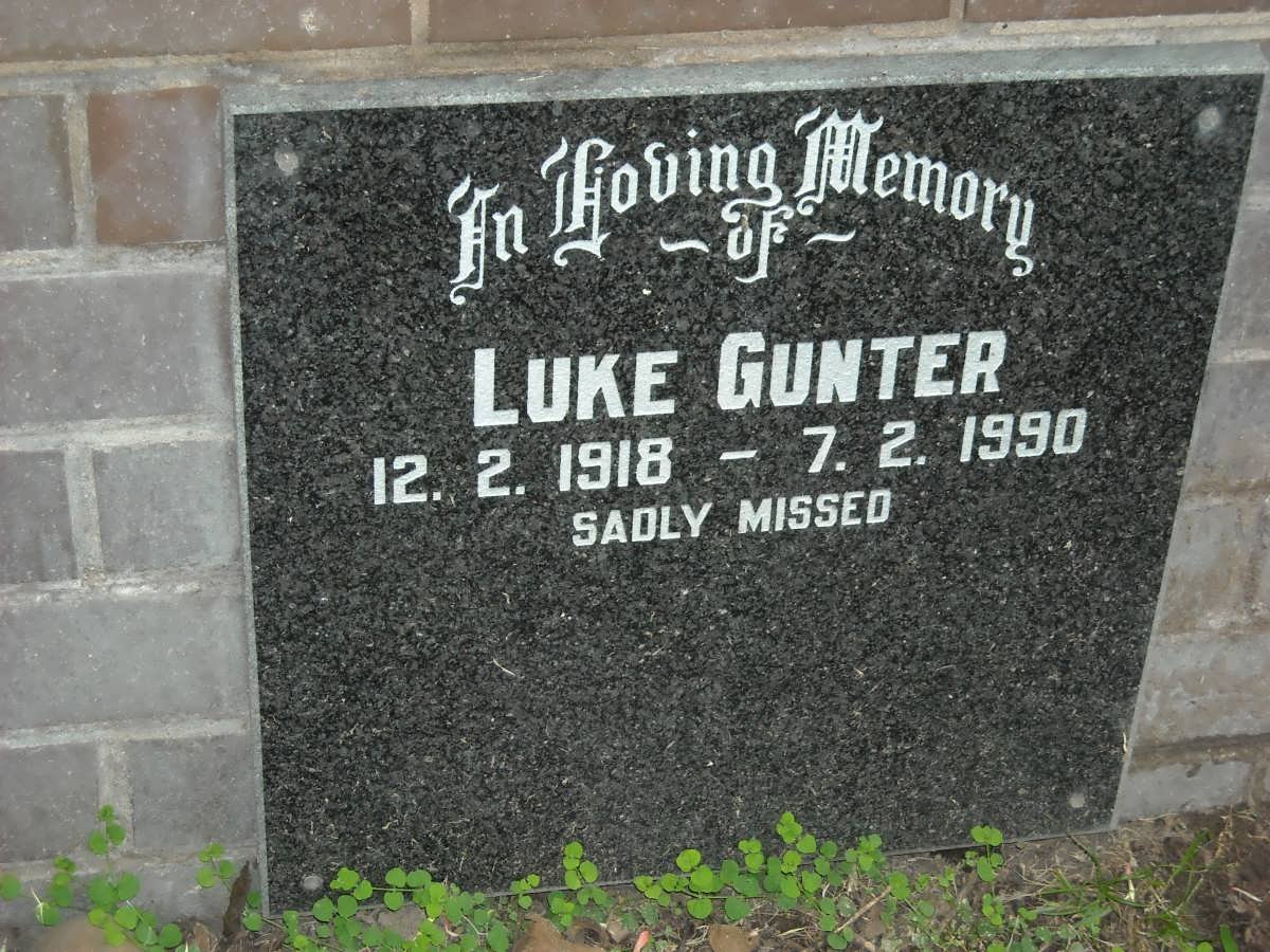 GUNTER Luke 1918-1990