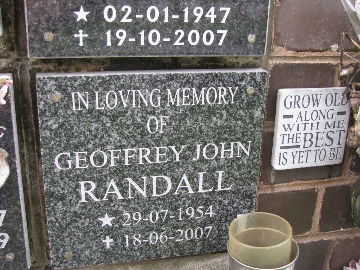 RANDALL Geoffrey John 1954-2007