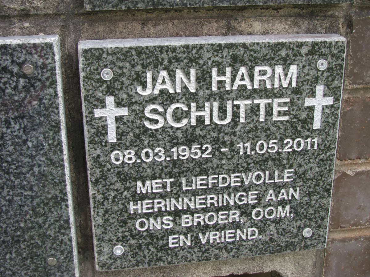 SCHUTTE Jan Harm 1952-2011