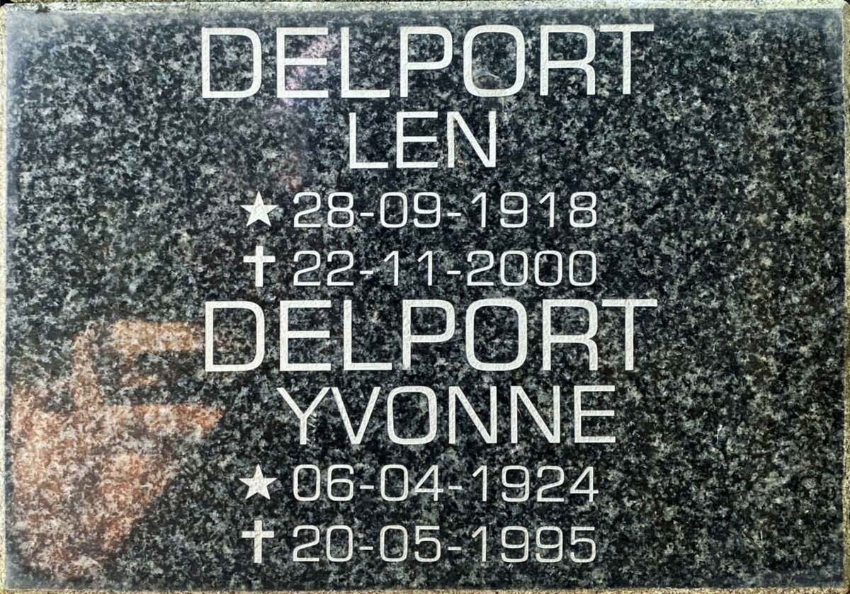 DELPORT Len 1918-2000 &amp; Yvonne 1924-1995