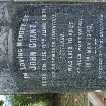 GRANT John 1871-1940