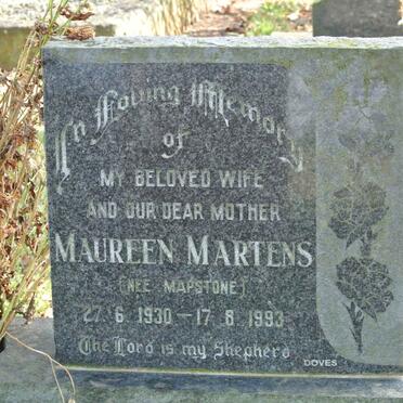 MARTENS Maureen nee MAPSTONE 1930-1993