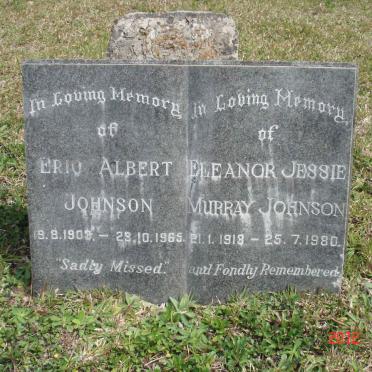 JOHNSON Eric Albert 1909-1965 &amp; Eleanor Jessie Murray 1913-1980