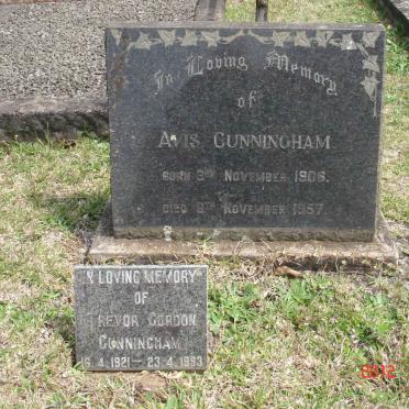 CUNNINGHAM Avis 1906-1957 :: CUNNINGHAM Trevor Gordon 1921-1993