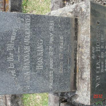 HOSKING William -1961 &amp; Clara Hannah -1951